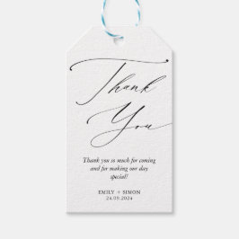 Moderne minimalistische bruiloft dank u geschenk L Cadeaulabel