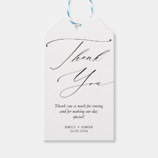 Moderne minimalistische bruiloft dank u geschenk L Cadeaulabel