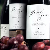 Moderne minimalistische bruiloft dank u wijnlabel wijn etiket