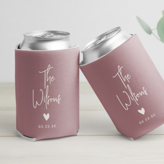 Moderne minimalistische bruiloft elegante achterna blikjeskoeler