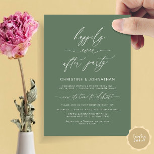 Moderne minimalistische bruiloft Elopement Party D Kaart