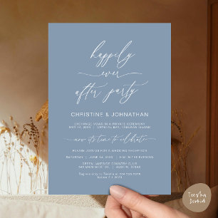 Moderne minimalistische bruiloft Elopement Party D Kaart