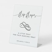 Moderne minimalistische bruiloft flip flop dansend reclamebord met voetstuk (Voorkant)