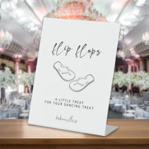 Moderne minimalistische bruiloft flip flop dansend