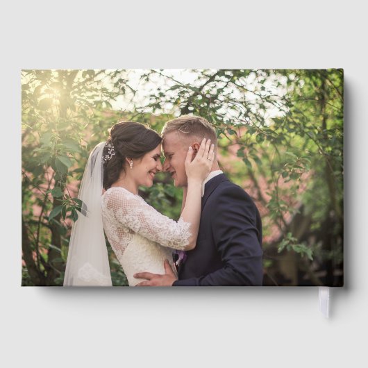 Moderne minimalistische bruiloft Folie gastenboek (Achterkant)