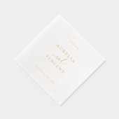 Moderne minimalistische bruiloft folie servetten (Rechts)