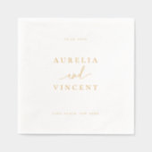 Moderne minimalistische bruiloft folie servetten (Voorkant)
