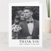 Moderne, minimalistische bruiloft Foto bedankt (Voorkant)