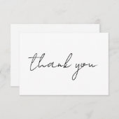 Moderne minimalistische bruiloft - Hartelijk dank Bedankkaart (Voorkant / Achterkant)