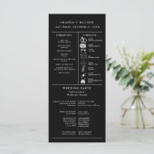 Moderne minimalistische bruiloft infographic progr (Staand voorkant)