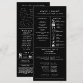 Moderne minimalistische bruiloft infographic progr (Voorkant / Achterkant)