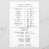 Moderne minimalistische bruiloft infographic progr (Voorkant)