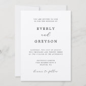 Moderne minimalistische bruiloft kaart (Voorkant)