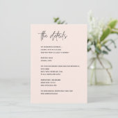 Moderne minimalistische bruiloft Kaart (Staand voorkant)