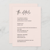 Moderne minimalistische bruiloft Kaart (Voorkant / Achterkant)