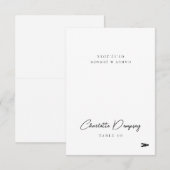 Moderne minimalistische bruiloft kaart (Voorkant / Achterkant)