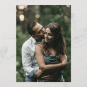 Moderne minimalistische bruiloft kaart (Achterkant)