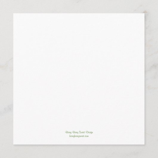 Moderne minimalistische bruiloft menu Kaart (Achterkant)