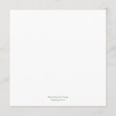 Moderne minimalistische bruiloft menu Kaart (Achterkant)