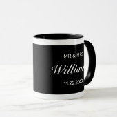 Moderne minimalistische bruiloft Mr. Mrs Mok (Voorkant rechts)