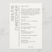 Moderne minimalistische bruiloft programma (Voorkant)