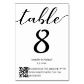 Moderne minimalistische bruiloft QR code menu en Kaart (Achterkant)