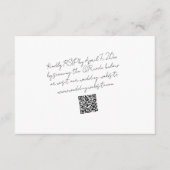 Moderne minimalistische bruiloft QR Code RSVP Informatiekaartje (Voorkant)