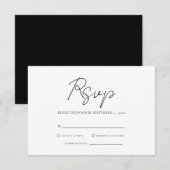 Moderne minimalistische bruiloft RSVP Kaartje (Voorkant / Achterkant)