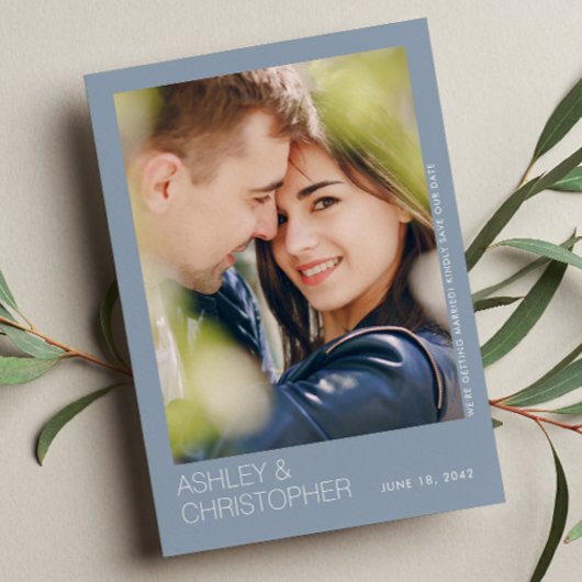 Moderne minimalistische bruiloft save-the-date fot save the date