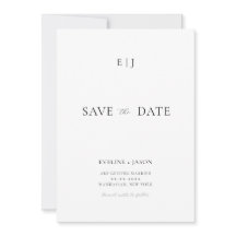 Moderne minimalistische bruiloft Save the Date Nod