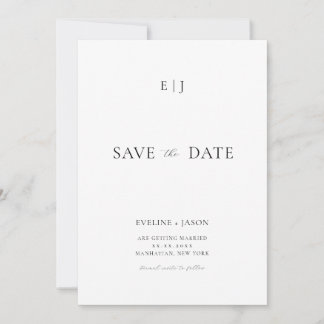 Moderne minimalistische bruiloft Save the Date Nod