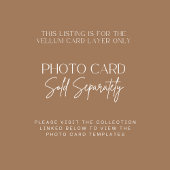 Moderne minimalistische bruiloft Save the Date Ove Vellum Uitnodigingen