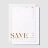 Moderne minimalistische bruiloft Save the Date Ove Vellum Uitnodigingen (Offset)