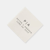 Moderne minimalistische bruiloft servet (Hoek)