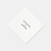 Moderne minimalistische bruiloft servet (Hoek)