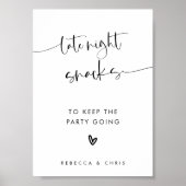 Moderne minimalistische bruiloft snack station tek poster (Voorkant)