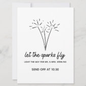 Moderne minimalistische bruiloft Sparkler Send-Off (Voorkant)