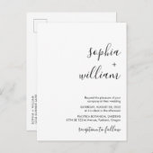 Moderne minimalistische bruiloft uitnodiging Brief (Voorkant / Achterkant)