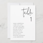 Moderne minimalistische bruiloft zitkaart Kaart (Voorkant)