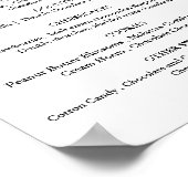 Moderne minimalistische bruiloft zoete dessert bar poster (Hoek)