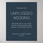 Moderne minimalistische bruiloft zonder stopcontac poster (Voorkant)