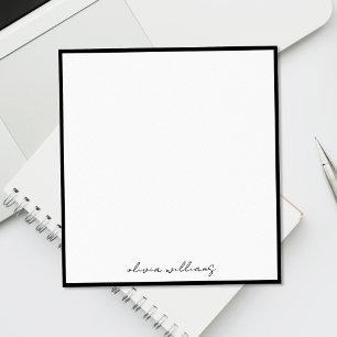Moderne Minimalistische Calligrafie Monogram Notitieblok