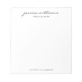 Moderne, minimalistische Calligrafie Professional Notitieblok (Voorkant)