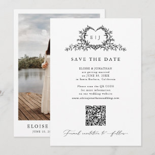 Moderne Minimalistische Calligrafie Wapenschild Mo Save The Date