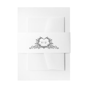 Moderne Minimalistische Calligrafie Wapenschild mo Uitnodigingen Wikkel
