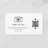 Moderne minimalistische Capture The Love QR-code Informatiekaartje (Voorkant)