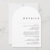 Moderne minimalistische Casual alles in één trouwb Kaart (Achterkant)