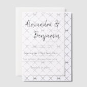 Moderne minimalistische casual script bruiloft ove vellum uitnodigingen (Offset (Uitnodiging))