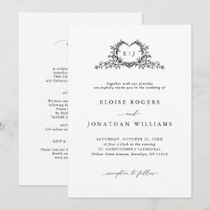 Moderne Minimalistische Chic Calligrafie Wapen Huw Kaart
