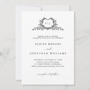 Moderne Minimalistische Chic Calligrafie Wapen Huw Kaart